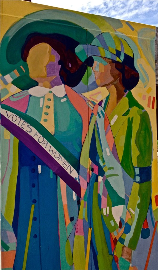 Colorful Canadian Mural about Votes for Women